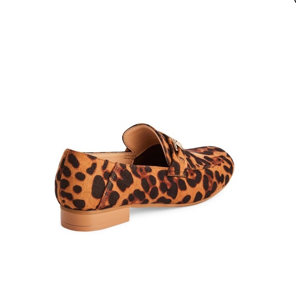 Time And Tru Leopard Print Slip On Low Block Heel Barrow Loafers - Picture 2 of 5